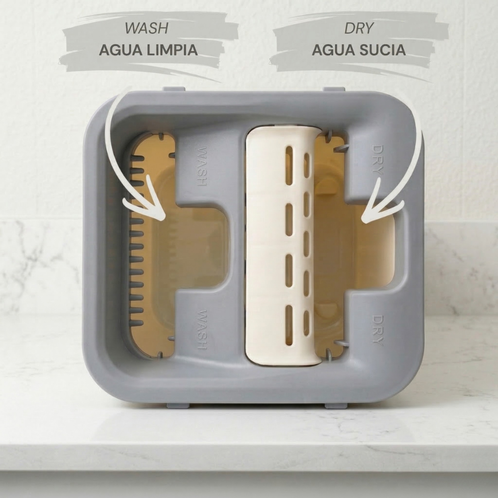 Mopa con cubo escurridor