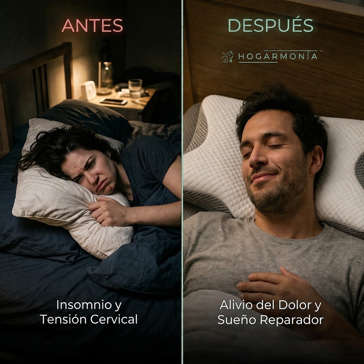 Almohada cervical ergonómica